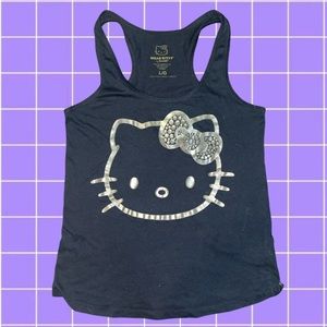 Hello Kitty black and gold tank top